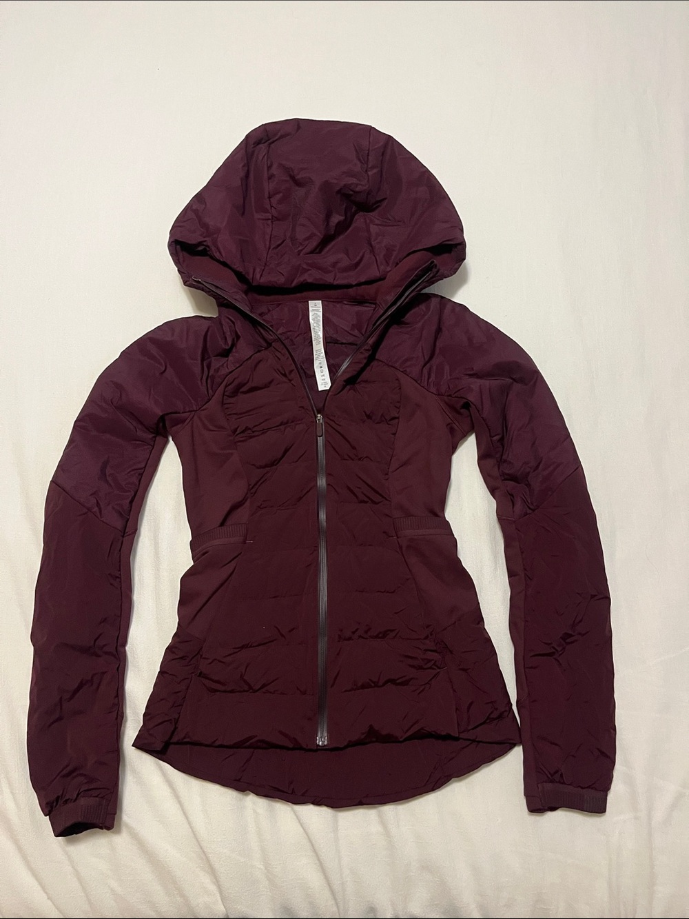 lululemon athletica Hooded Quilted Ski Jacket - maroon